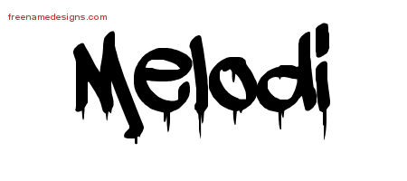 Melodi Graffiti Name Tattoo Designs