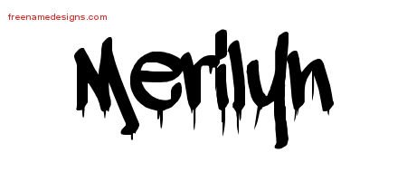 Merilyn Graffiti Name Tattoo Designs