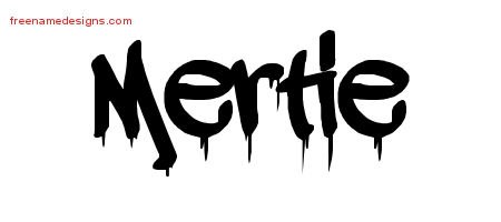 Mertie Graffiti Name Tattoo Designs