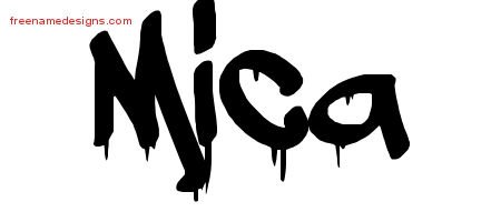 Mica Graffiti Name Tattoo Designs