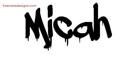 Micah Graffiti Name Tattoo Designs