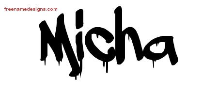 Micha Graffiti Name Tattoo Designs