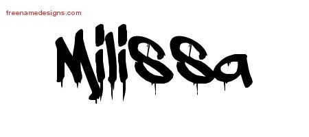 Milissa Graffiti Name Tattoo Designs