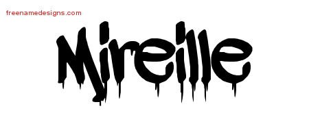 Mireille Graffiti Name Tattoo Designs