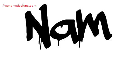 Nam Graffiti Name Tattoo Designs