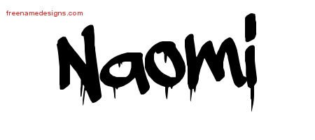 Naomi Graffiti Name Tattoo Designs