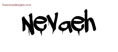 Nevaeh Graffiti Name Tattoo Designs