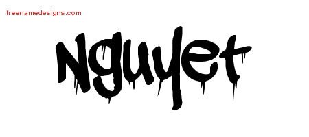 Nguyet Graffiti Name Tattoo Designs