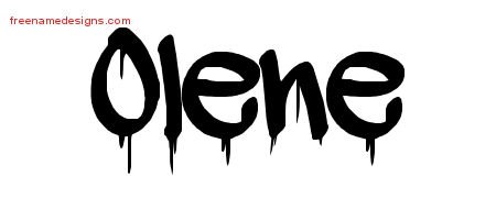 Olene Graffiti Name Tattoo Designs