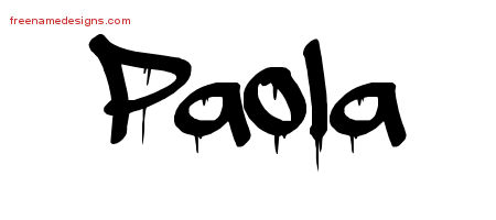 Paola Graffiti Name Tattoo Designs