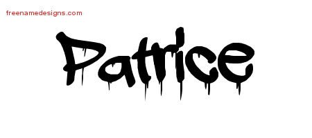 Patrice Graffiti Name Tattoo Designs