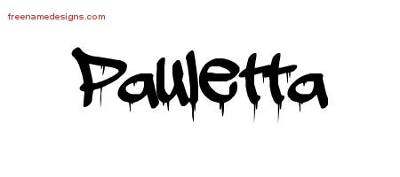Pauletta Graffiti Name Tattoo Designs
