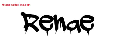 Renae Graffiti Name Tattoo Designs