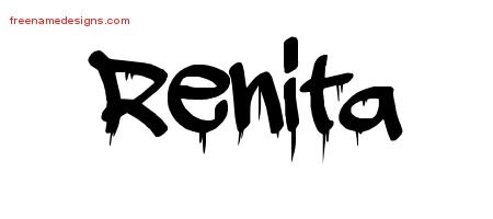 Renita Graffiti Name Tattoo Designs