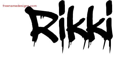 Rikki Graffiti Name Tattoo Designs