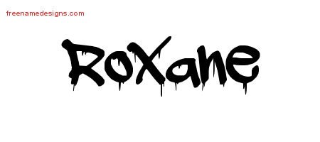 Roxane Graffiti Name Tattoo Designs
