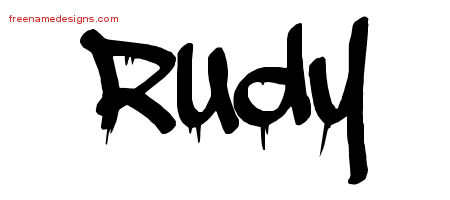 Rudy Graffiti Name Tattoo Designs