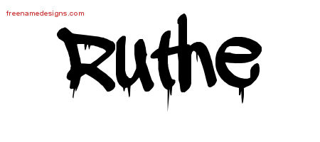 Ruthe Graffiti Name Tattoo Designs