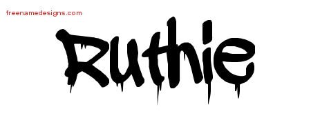 Ruthie Graffiti Name Tattoo Designs