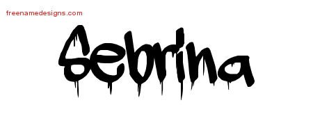 Sebrina Graffiti Name Tattoo Designs