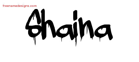 Shaina Graffiti Name Tattoo Designs