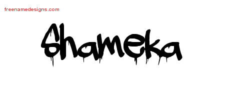 Shameka Graffiti Name Tattoo Designs