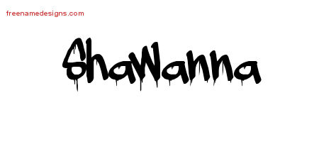 Graffiti Name Tattoo Designs Shawanna Free Lettering - Free Name Designs