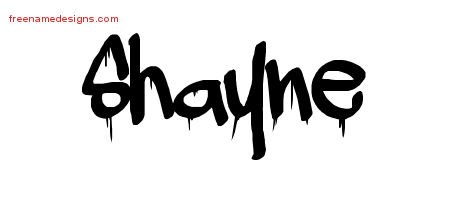 Shayne Graffiti Name Tattoo Designs