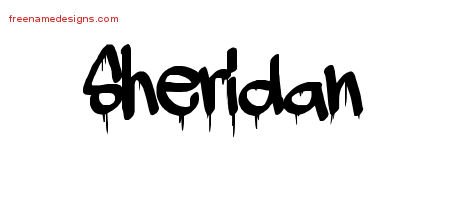 Sheridan Graffiti Name Tattoo Designs