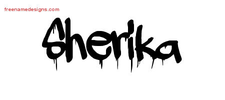 Sherika Graffiti Name Tattoo Designs