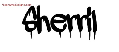 Sherril Graffiti Name Tattoo Designs