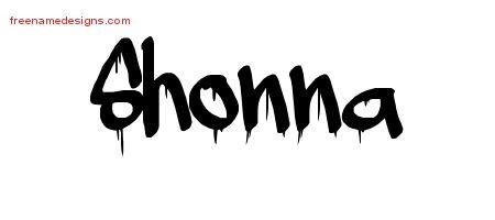 Shonna Graffiti Name Tattoo Designs