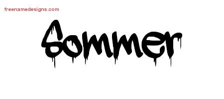 Sommer Graffiti Name Tattoo Designs