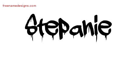 Stepanie Graffiti Name Tattoo Designs