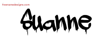 Suanne Graffiti Name Tattoo Designs