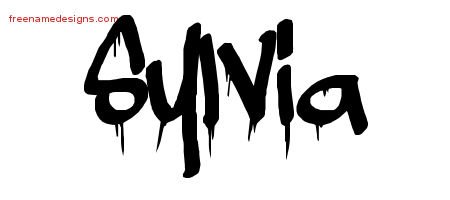 Sylvia Graffiti Name Tattoo Designs