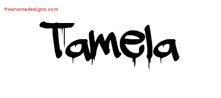Tamela Graffiti Name Tattoo Designs