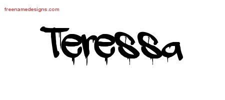 Teressa Graffiti Name Tattoo Designs