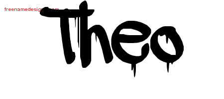 Theo Graffiti Name Tattoo Designs