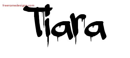 Tiara Graffiti Name Tattoo Designs