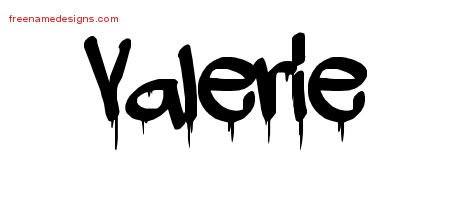 Valerie Graffiti Name Tattoo Designs