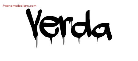 Verda Graffiti Name Tattoo Designs