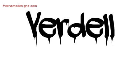 Verdell Graffiti Name Tattoo Designs