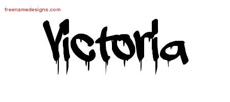 Victoria Graffiti Name Tattoo Designs