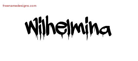 Wilhelmina Graffiti Name Tattoo Designs