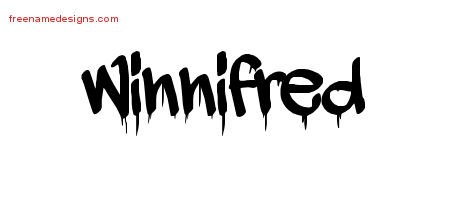 Winnifred Graffiti Name Tattoo Designs