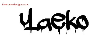 Yaeko Graffiti Name Tattoo Designs