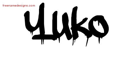 Yuko Graffiti Name Tattoo Designs