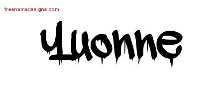 Yuonne Graffiti Name Tattoo Designs