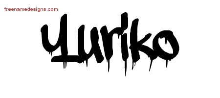 Yuriko Graffiti Name Tattoo Designs